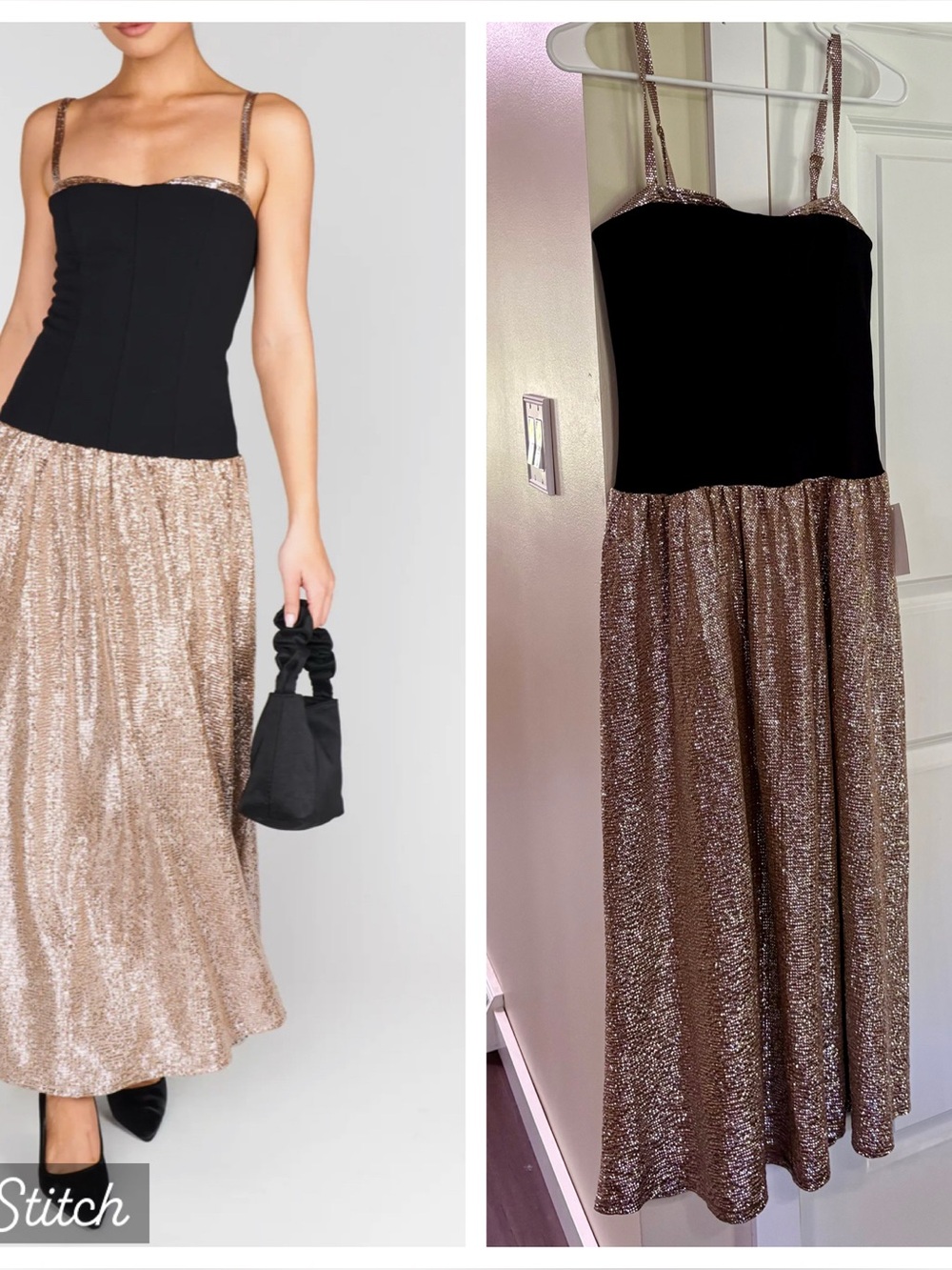 NEW! Show Me Your Mumu Hepburn Metallic Midi Dress